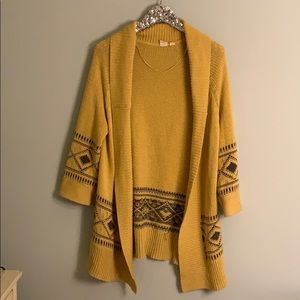 Roxy yellow & grey cardigan